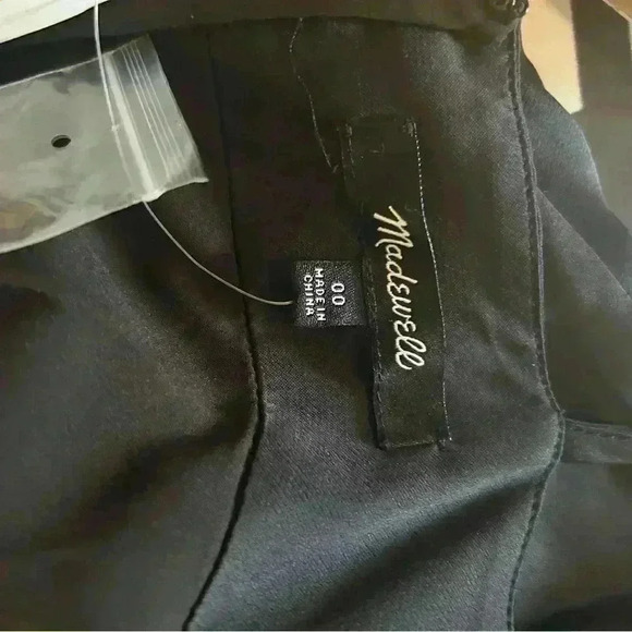 Madewell Satin Side Button Wrap Cami Dress. True Black. Size 00. NWT. - Picture 4 of 5